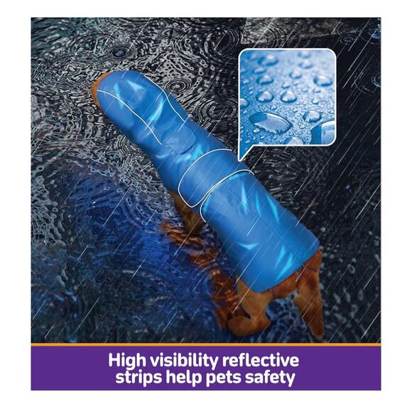 Fofos Dog Raincoat 3XL XXXL Reversible Waterproof Poncho Reflective Leash Hole - Picture 4 of 5